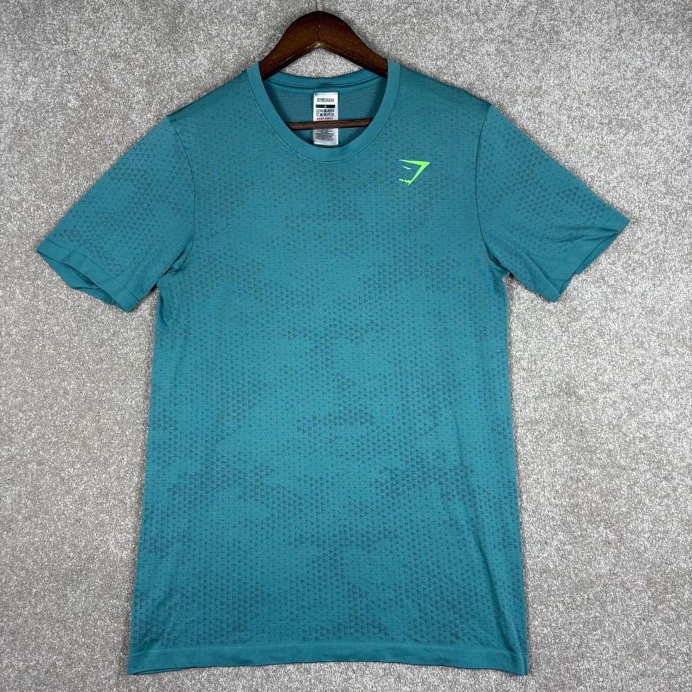 Gymshark Apex Seamless T-Shirt Mens Medium Teal Blue Performance Training Top